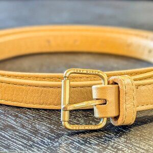 Tory Burch Small Skinny Leather Belt Butterscotch Color Sz Small 27"-32" Waist